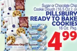 Bravo Supermarkets PILLSBURY READY TO BAKE COOKIES 16 Oz. Pkg offer