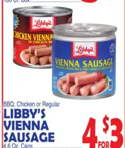 Bravo Supermarkets LIBBY'S VIENNA SAUSAGE offer