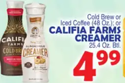 Bravo Supermarkets CALIFIA FARMS CREAMER 25.4 Oz. Btl offer