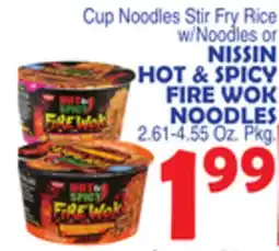 Bravo Supermarkets NISSIN HOT & SPICY FIRE WOK NOODLES offer