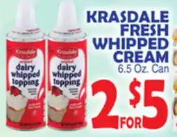 Bravo Supermarkets KRASDALE FRESH WHIPPED CREAM offer