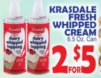 Bravo Supermarkets KRASDALE FRESH WHIPPED CREAM offer