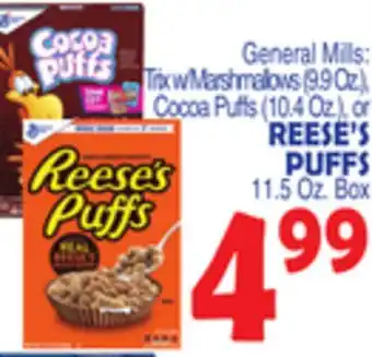 Bravo Supermarkets REESE'S PUFFS 11.5 Oz. Box offer