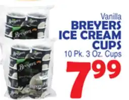 Bravo Supermarkets BREYERS ICE CREAM CUPS offer