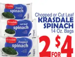 Bravo Supermarkets KRASDALE SPINACH offer
