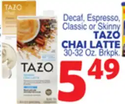 Bravo Supermarkets TAZO CHAI LATTE offer