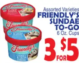 Bravo Supermarkets FRIENDLY'S SUNDAE TO-GO offer