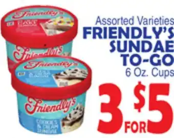Bravo Supermarkets FRIENDLY'S SUNDAE TO-GO offer