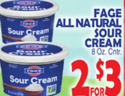 Bravo Supermarkets FAGE ALL NATURAL SOUR CREAM offer