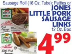 Bravo Supermarkets JONES LITTLE PORK SAUSAGE LINKS 12 Oz. Box offer