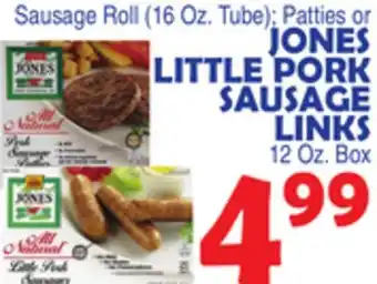 Bravo Supermarkets JONES LITTLE PORK SAUSAGE LINKS 12 Oz. Box offer