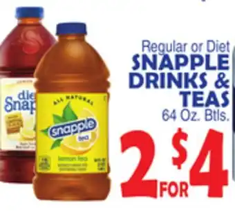 Bravo Supermarkets SNAPPLE DRINKS & TEAS offer