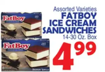 Bravo Supermarkets FATBOY ICE CREAM SANDWICHES offer
