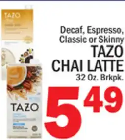 C Town TAZO CHAI LATTE offer
