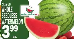 C Town WHOLE SEEDLESS WATERMELON offer