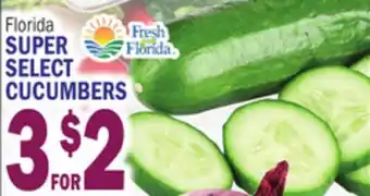 C Town FRESH FROM FLORIDA SUPER SELECT CUCUMBERS offer
