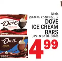 C Town DOVE ICE CREAM BARS 3 Pk. 8.67 Oz. Boxes offer