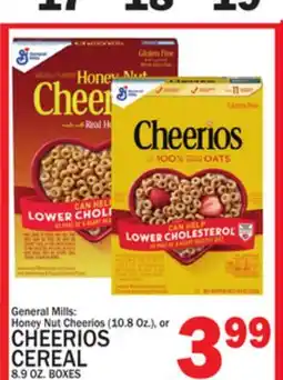 C Town CHEERIOS CEREAL 8.9 OZ., BOXES offer