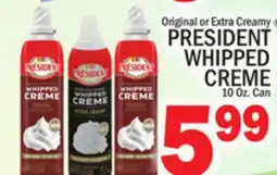 C Town PRESIDENT WHIPPED CREME offer