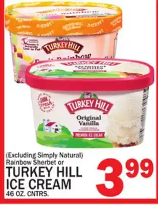 C Town TURKEY HILL RAINBOW SHERBET OR ICE CREAM offer