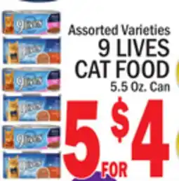 C Town 9 LIVES CAT FOOD offer