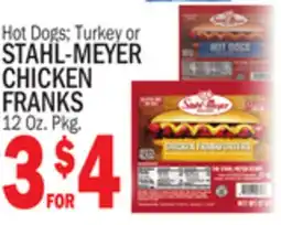 C Town STAHL-MEYER HOT DOGS TURKEY OR CHICKEN FRANKS offer