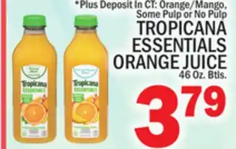 C Town TROPICANA ESSENTIALS ORANGE JUICE offer