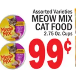 C Town MEOW MIX CAT FOOD offer