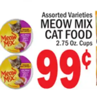 C Town MEOW MIX CAT FOOD offer