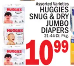 C Town HUGGIES SNUG & DRY JUMBO DIAPERS offer