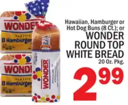 C Town WONDER ROUND TOP WHITE BREAD 20 Oz. Pkg offer
