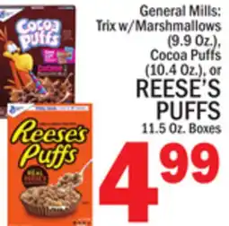 C Town REESE'S PUFFS 11.5 Oz. Boxes offer