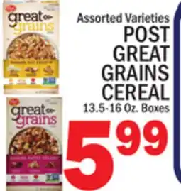 C Town POST GREAT GRAINS CEREAL offer