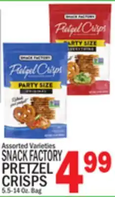 C Town SNACK FACTORY PRETZEL CRISPS offer