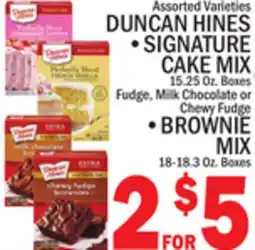 C Town DUNCAN HINES SIGNATURE CAKE MIX OR BROWNIE MIX offer