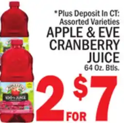C Town APPLE & EVE CRANBERRY JUICE offer