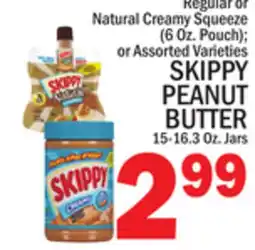 C Town SKIPPY PEANUT BUTTER 15-16.3 Oz. Jars offer