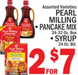 C Town PEARL MILLING, PANCAKE MIX 24-32 Oz. Box SYRUP 24 Oz. Btl offer