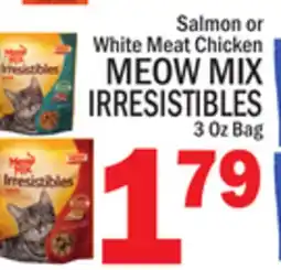 C Town MEOW MIX IRRESISTIBLES offer