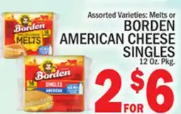 C Town BORDEN AMERICAN CHEESE SINGLES offer