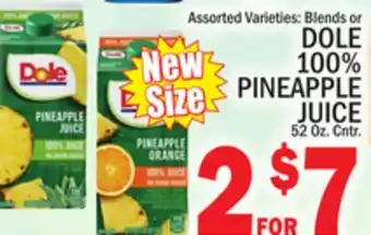 C Town DOLE 100% PINEAPPLE JUICE offer