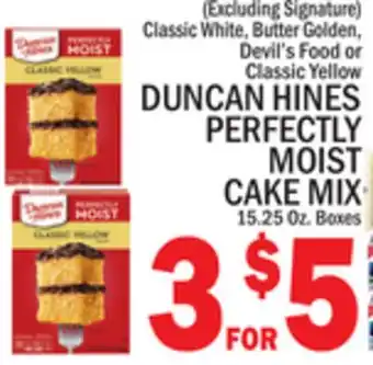 C Town DUNCAN HINES PERFECTLY MOIST CAKE MIX offer