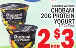 C Town CHOBANI 20G PROTEIN YOGURT offer