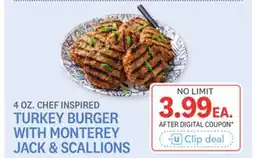 Kings Food Markets TURKEY BURGER WITH MONTEREY JACK & SCALLIONS offer