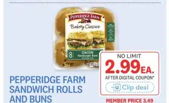 Kings Food Markets PEPPERIDGE FARM SANDWICH ROLLS AND BUNS offer