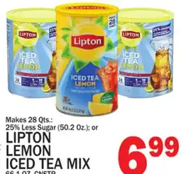 C Town LIPTON LEMON ICED TEA MIX 66.1 OZ. CNSTR offer