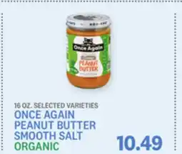 Kings Food Markets ONCE AGAIN PEANUT BUTTER SMOOTH SALT ORGANIC offer