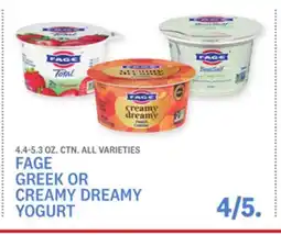 Kings Food Markets FAGE GREEK OR CREAMY DREAMY YOGURT offer