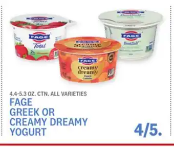 Kings Food Markets FAGE GREEK OR CREAMY DREAMY YOGURT offer