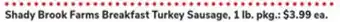 ACME Shady Brook Farms Breakfast Turkey Sausage offer